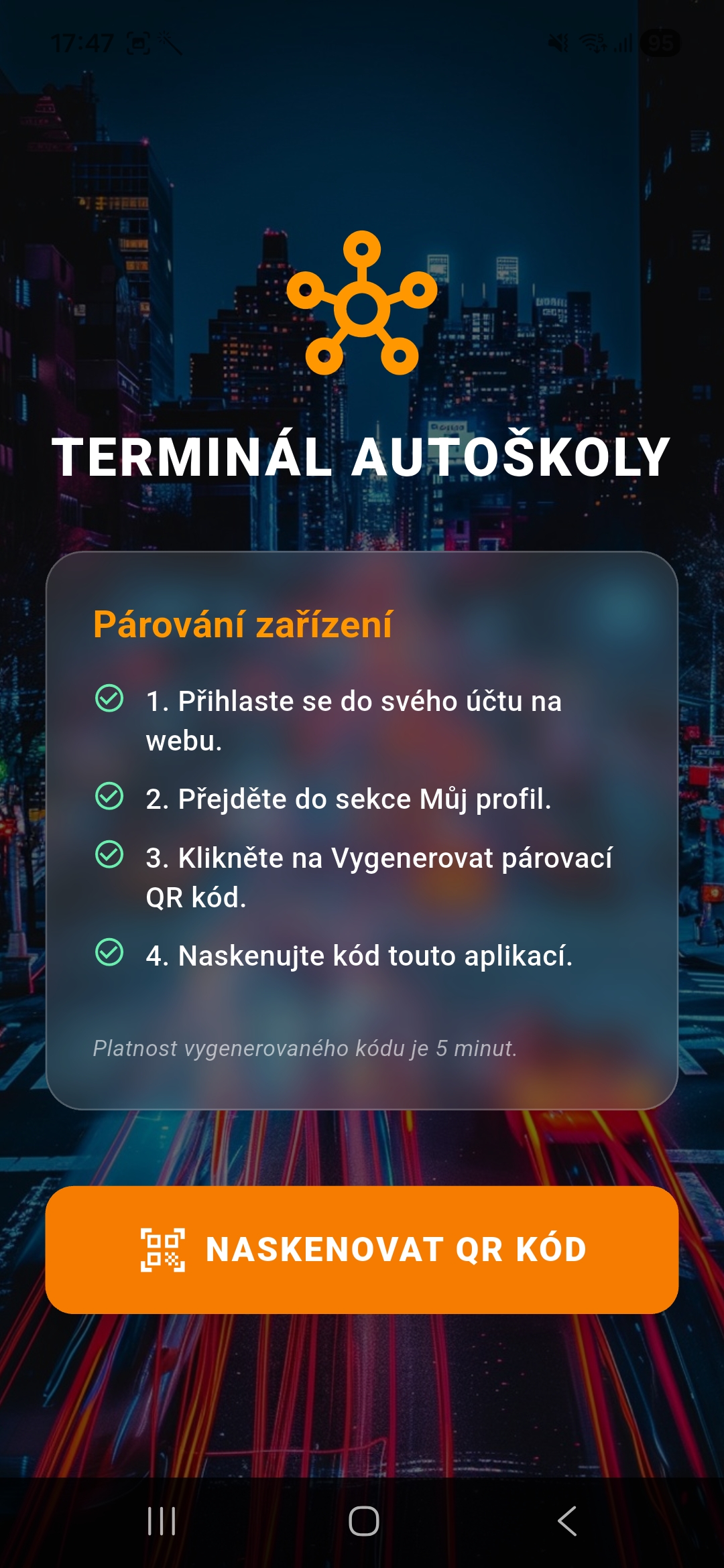 Aplikace Terminál - SaaS Autoškola